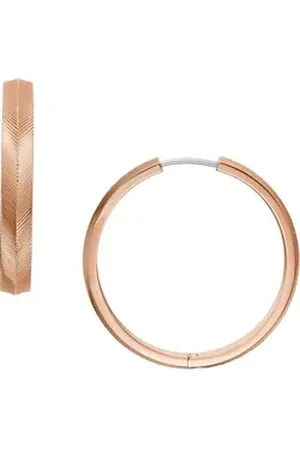Fossil Paar Creolen Damen-Creolen Edelstahl (Paar), HARLOW rosa
