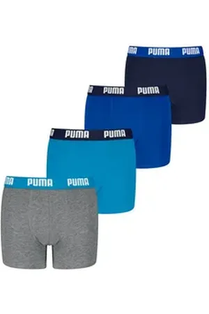 PUMA Boxer Jungen Boxershort 4er Pack Baumwolle (Packung, 4er Pack) blau|bunt|grau 122-128
