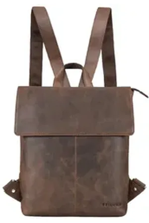 STILORD Notebook-Rucksack "Charlie" Vintage Lederrucksack Braun braun