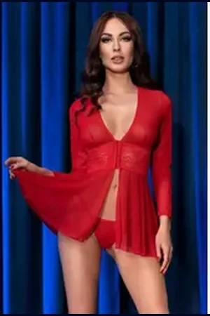 Chilirose Negligé Negligé CR4469 rot sexy rot XL