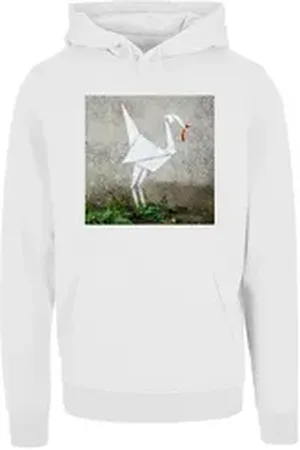 Merchcode Kapuzensweatshirt Herren Origami Bird Hoody (1-tlg) weiß XXL