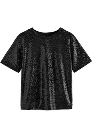 Next Paillettenshirt T-Shirt mit Pailletten (1-tlg) schwarz M