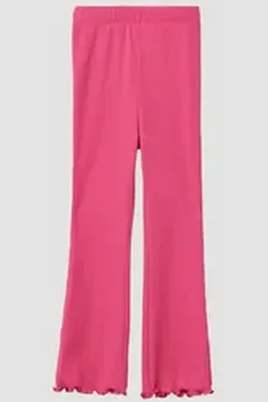 QS by s.Oliver Leggings Gerippte Leggings mit Flared Leg und All-over-Print 92