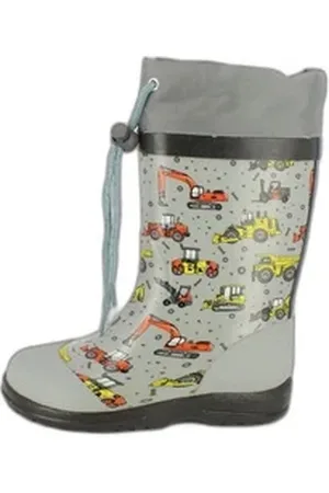 Beck Gummistiefel Baustelle Gummistiefel (wasserdichter, schmaler Stiefel, für trockene Füße bei Regenwetter) robuste Vorder- und Hinterkappe, flexibler Naturkautschuk grau 35 EU