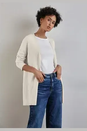 Street one Cardigan in langer Form beige 44