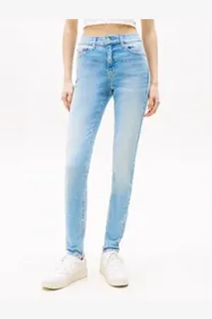 Tommy Hilfiger Skinny-fit-Jeans Nora Mid Rise Skinny Fit mit Waschung, mit Logo-Badge blau 25