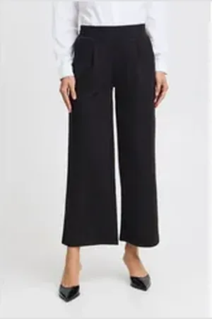 B YOUNG Jogginghose BYRIZETTA WIDE PANTS CROPPED Hose mit lockerem Schnitt schwarz L