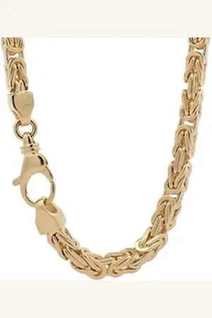 HOPLO Königskette Goldkette Königskette Länge 21cm - Breite 3,5mm - 585-14 Karat Gold, Made in Germany goldfarben 21 cm Armkette Herren