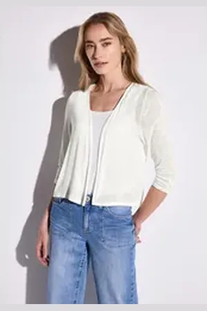 Street one Cardigan mit 3/4 Ärmeln weiß 38