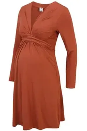 Bebefield Cocktailkleid Deva (1-tlg) Drapiert/gerafft orange 36