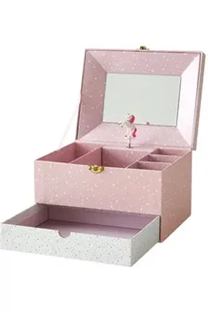 Vertbaudet Schmuckkassette Kinder Schmuckschatulle mit Spieluhr rosa