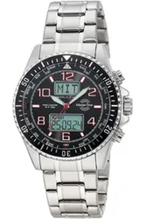 Master Time Funkchronograph Super Power MTGA-10920-22M, (Set, 2-tlg., mit Wechselband), Quarzuhr, Armbanduhr, Herrenuhr, ideal auch als Geschenk silberfarben