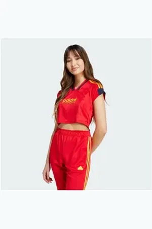 adidas Sportswear Sporttasche TIRO CUT 3-STREIFEN CROP TOP blau L