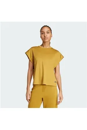 adidas Performance Trainingsshirt YOGA T-SHIRT braun 2XS