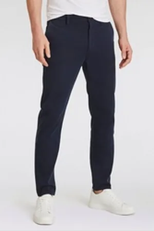 HUGO BOSS ORANGE Chinohose Chino_tapered mit Logo hinten blau 38