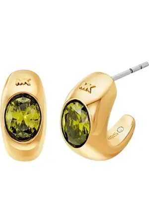 Michael Kors Paar Creolen Damen-Creolen Metall Zirkonia (Paar), Kors Brilliance grün