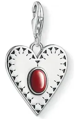 Thomas Sabo Charm-Einhänger 1683-111-10 Charm-Anhänger Herz Roter Stein Sterling-Silber