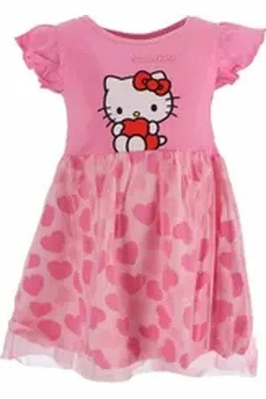 Hello Kitty Midikleid Kinderkleid Pink Mädchen Kleid Prinzessinnenkleid 4 Jahre