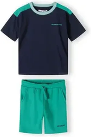 Minoti Sweatanzug Set T-Shirt und Sweatshorts (9m-8y) grün 74-80cm