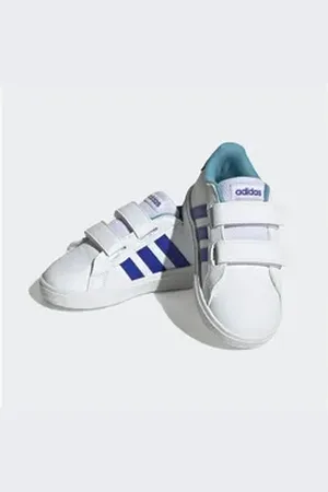 adidas Sportswear GRAND COURT LIFESTYLE HOOK AND LOOP Sneaker für Kinder, Design auf den Spuren des Superstar weiß 21 EU
