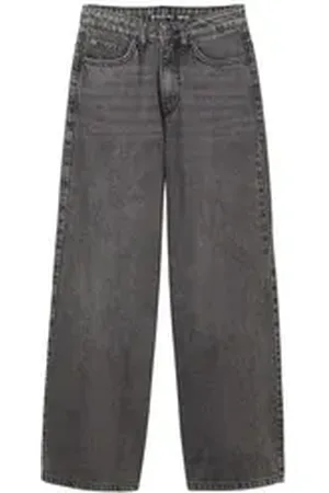 TOM TAILOR Weite Jeans (1-tlg) Plain/ohne Details grau 170