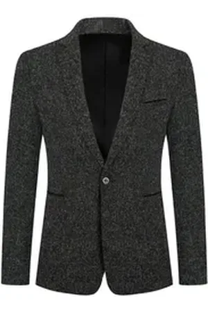 Allthemen Sakko Herren Sportliches Sakko im Slim Fit schwarz 56