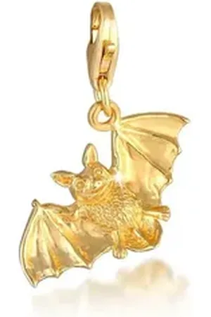 Nenalina Charm-Einhänger Anhänger Fledermaus Halloween 925 Silber, Fledermaus silberfarben