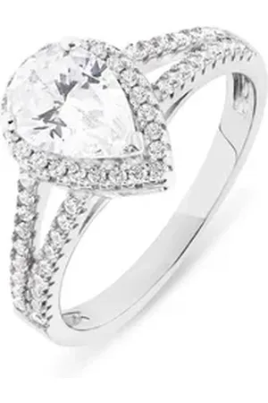 FAVS Silberring Damen-Damenring 925er Silber 1 Zirkonia, Zirkonia, synthetisch silberfarben 56