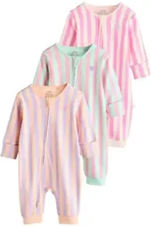 Next Schlafoverall 3er-Pack Fußlose Baby Schlafanzüge mit Zweiwege-RV (3-tlg) grün 74-80 (9-12 Mon.)
