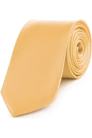 Ladeheid Krawatte Herren Breite Krawatte KP-8 (150cm x 8cm) (Set, 1-St) goldfarben