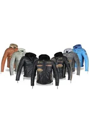 ALPHA Motorradjacke - /Freizeit Herren Lammlederjacke Bikerjacke Highway 11 (Abnehmbares Innenfutter und Kapuze, (NEUE VERSION 2025) Aus weichem Lammleder, inkl. einsetzbarer Protektoren beige 4XL