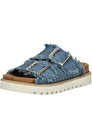 Mustang Damen Pantolette Sandale blau 42 EU