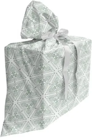 Abakuhaus Spielzeugtruhe Stoffbeutel für Partygeschenke mit 3 Bändern, Jahrgang Jugendstil-Muster grün