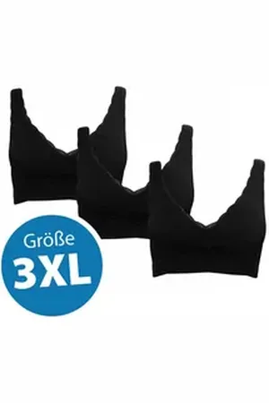 GENIUS Set: Bügelloser BH Cara Mia (Set) BH-Set bügellos 3 Teile für Damen Frauen Größe M-4XL 3XL