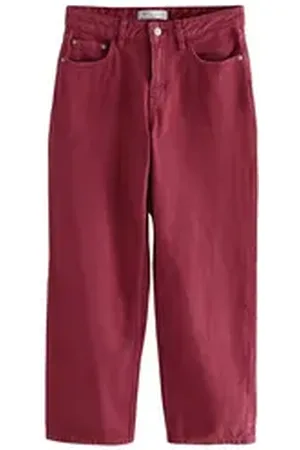 Next Weite Jeans Weite Baggy-Jeans aus 100 % Baumwolle (1-tlg) rot 29