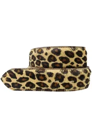 BELTINGER Ledergürtel Wechselgürtel mit Fell ohne Schnalle 4 cm - Kuh-Ledergürtel für Damen (1-St) bunt 110 cm (Gesamtlänge 125 cm)