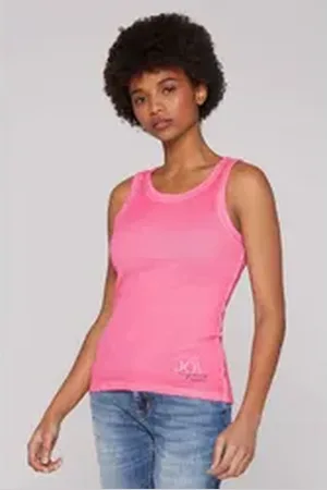 Soccx Tanktop aus Baumwolle rosa XL