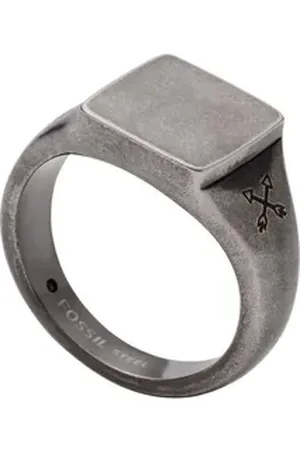 Fossil Fingerring Herren-Herrenring Edelstahl silberfarben 63