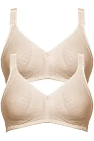 Susa Set: Soft-BH 2er Pack BH ohne Bügel Topsy Plus (Spar-Set, 2-tlg) - beige 90B