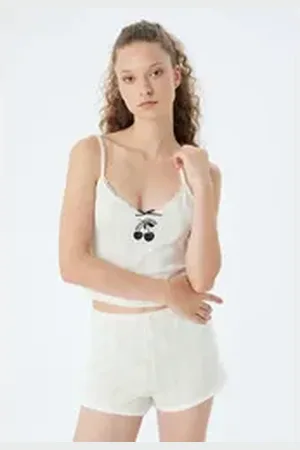 Koton Tanktop U-Kragen Ärmellos weiß XL