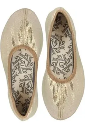 Beck Schläppchen Basic Glitzer Gymnastikschuh (bis Gr. 42 erhältlich, für Sport und Zuhause) mit rutschfester Gummi-Laufsohle goldfarben 31
