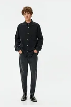 Koton Loose-fit-Jeans Normale Leibhöhe Loose schwarz 34/32