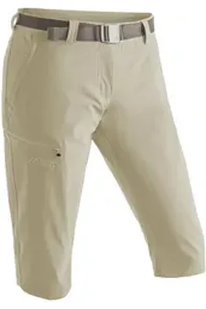 Maier Sports Caprihose Inara slim 3/4 Damen Wanderhose, atmungsaktive Outdoorhose, 3/4 Hose mit 3 Taschen braun 46
