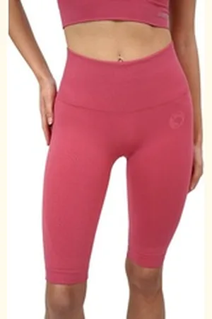 STARK SOUL ® Sporthose Radler Shorts, High waist aus angenehmen Stretchmaterial rosa XL