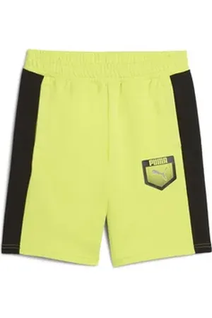 PUMA Sporthose Active Sports Graphic Sweat-Shorts Jungen gelb 128