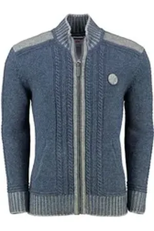 SPIETH & WENSKY Trachtenstrickjacke blau XXXL