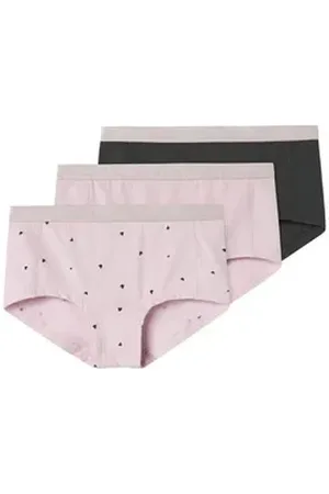 NAME IT Panty NKFHIPSTER 3P WINSOME HEARTS NOOS (Packung, 3-St) lila 158 (164)