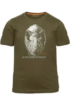 Pinewood T-Shirt Kinder T-Shirt Wild Boar grün 128