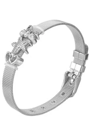 Steel_art Heideman Armband Milanaise poliert (Armband, inkl. Geschenkverpackung), mit verschiedenen Charms "Stern" und "Herzchen" weiß