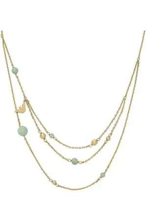 Emporio Armani Collier Damen-Kette Metall Aventurin goldfarben